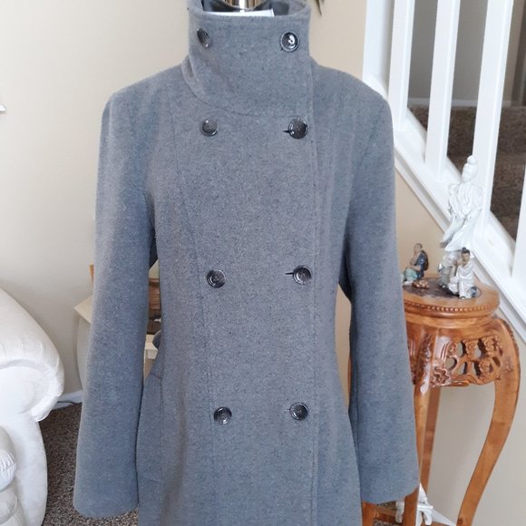 Calvin Klein Jackets & Blazers - Calvin Klein Wool Blend Pea Coat 14 Gray